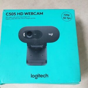 Webcam video calls microphone zoom long range Logitech C505 HD Black